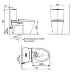 Bồn cầu INAX AC-602VN/ BW1 (AC602VN) 2 khối nắp êm CF-602VS - Ảnh 2