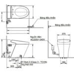 Bồn cầu thông minh INAX AC-G216VN/ BKG (ACG216VN) Satis G Màu Đen - Ảnh 2