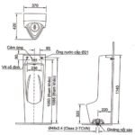 Bồn tiểu nam INAX AFU-600VAC/ BW1 (AFU600VAC) đặt sàn, xả cảm ứng điện 220V - Ảnh 5
