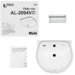 Chậu rửa mặt lavabo INAX AL-2094VFC/ BW1 (AL2094VFC) âm bàn - Ảnh 2