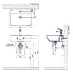 Chậu rửa mặt lavabo INAX AL-312VFC/ BW1 (AL312VFC) treo tường - Ảnh 2