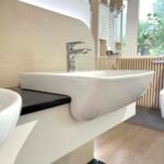 Chậu rửa mặt lavabo INAX AL-345VEC/ BW1 (AL345VEC) bán âm, 3 lỗ - Ảnh 6