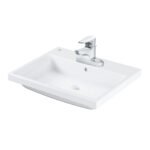 Chậu rửa mặt lavabo INAX AL-345VEC/ BW1 (AL345VEC) bán âm, 3 lỗ