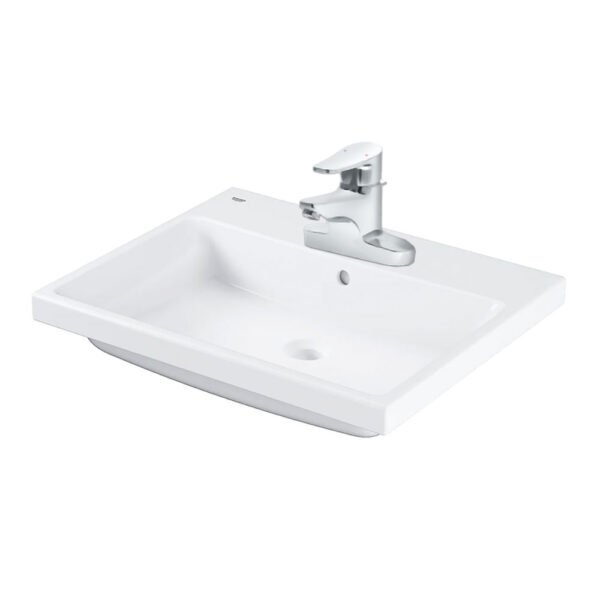Chậu rửa mặt lavabo INAX AL-345VEC/ BW1 (AL345VEC) bán âm, 3 lỗ