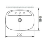 Chậu rửa mặt lavabo INAX AL-S640VFC/ BW1 (ALS620VFC) đặt bàn - Ảnh 3