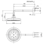 Bát sen gắn tường TOTO TBW01003A 220mm - Ảnh 2