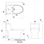 Bồn cầu INAX AC-939+CW-KB22AVN/ BW1 (AC939VN) 1 khối nắp điện tử CW-KB22AVN - Ảnh 2