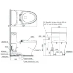 Bàn cầu TOTO MS887RT3#XW 1 khối nắp êm TC385VS, xả gạt - Ảnh 2