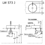 Chậu rửa mặt lavabo TOTO LW573JW/ F#Wđặt bàn - Ảnh 5