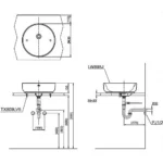 Chậu rửa mặt lavabo TOTO LW895JW/ F#W đặt bàn dòng OMNI - Ảnh 6