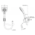Tay sen TOTO TBW02006V Massage 3 chế độ, 110mm - Ảnh 2
