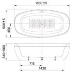 Bồn tắm INAX BF-1858V/ BW1 (BF1858V) đặt sàn - Ảnh 5