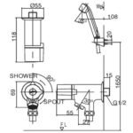 Vòi sen tắm INAX BFV-10 (BFV10) lạnh, tay sen nhựa - Ảnh 2