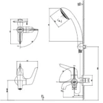 Vòi sen tắm INAX BFV-17-7C (BFV177C) lạnh, tay sen 7C tăng áp - Ảnh 2