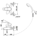 Vòi Sen Tắm Inax BFV-283S (BFV283S) nóng lạnh, tay sen 1 chế độ massage - Ảnh 2