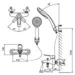 Vòi sen tắm INAX BFV-313S (BFV313S) nóng lạnh, tay sen 3C massage 5 chế độ - Ảnh 2