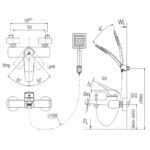 Vòi sen tắm INAX BFV-5003S (BFV5003S) nóng lạnh, tay sen vuông 1 chế độ - Ảnh 2