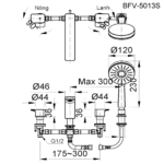 Vòi xả bồn tắm INAX BFV-5013S (4 lỗ) - Ảnh 2
