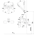 Vòi sen tắm INAX BFV-6003S (BFV6003S) nóng lạnh, tay sen dáng trụ, 1 chế độ - Ảnh 2