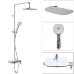 Sen Cây INAX BFV-615S-8C (BFV615S8C) nóng lạnh, tay sen 8C tăng áp