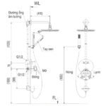 Sen cây INAX  BFV-71SEW (BFV71SEW) âm tường - Ảnh 2