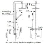 Sen cây INAX BFV-81SEW (BFV81SEW) âm tường (không kèm tay sen) - Ảnh 2