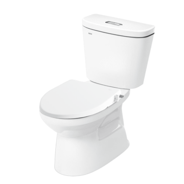 Bồn cầu INAX C-306PT+CW-S15VN/ BW1 (C306PT) 2 khối nắp rửa cơ S15VN, thoát ngang