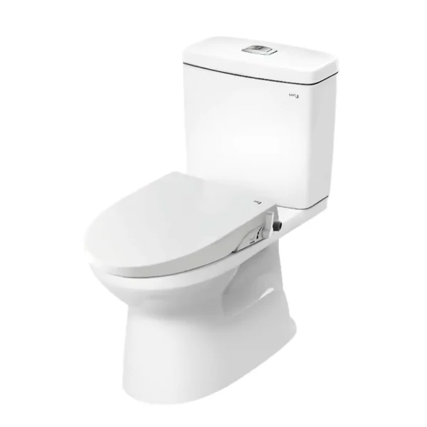 Bồn cầu INAX C-504A+CW-S15VN/ BW1 (C504A) 2 khối nắp rửa cơ S15VN