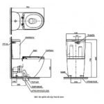 Bồn cầu TOTO CS761DE5#XW 2 khối nắp rửa cơ TCW09SK1 - Ảnh 3