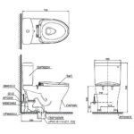 Bồn cầu TOTO CS769DRE4#XW 2 khối nắp rửa cơ TCW1211S - Ảnh 4
