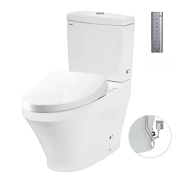 Bồn cầu TOTO CS945PDW11#XW 2 khối (thoát ngang), nắp điện tử TCF4911Z