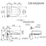 Nắp bồn cầu điện tử INAX CW-KA22AVN/ BW1 (CWKA22AVN) - Ảnh 4