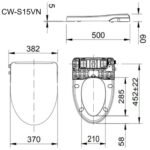 Nắp bồn cầu INAX CW-S15VN/ BW1 rửa cơ (CWS15VN) - Ảnh 4