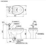 Bồn cầu TOTO CW705ENJ#W 1 khối, trẻ em, nắp TC393VS - Ảnh 5