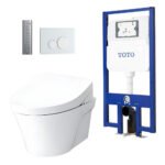 Bồn cầu TOTO CW812REA#W/ WH172AAT/ TCA464/ MB174P#SS treo tường (giấu dây), nắp điện tử TCF4911EZ - Ảnh 2