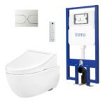 Bồn cầu TOTO CW812REA#W/ WH172AT/ TCA465/ MB174P#SS treo tường (giấu dây), nắp điện tử TCF23460AAA - Ảnh 5