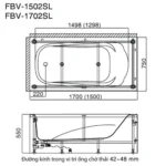 Bồn tắm INAX FBV-1502SR/ BW1 (FBV1502SR) đặt sàn, yếm phải - Ảnh 2