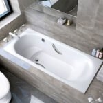 Bồn tắm TOTO FBY1720NHPE#W xây, kèm ống thải TVBF412, bộ xả nhấn DB505R-2B - Ảnh 2