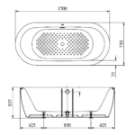 Bồn tắm TOTO FBYN1716CPTE#W đặt sàn - Ảnh 6