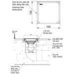 Phễu thoát sàn INAX FDV-10F (FDV10F) vuông 100x100 mm, (Ø90) - Ảnh 4