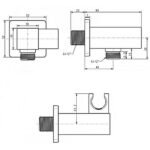 Co nối kèm gác sen vuông American Standard FFAS9143HG dòng EasySET, màu xám đen - Ảnh 2