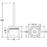 Cọ vệ sinh American Standard K-1386 (K1386) dòng Acacia Evolution - Ảnh 3