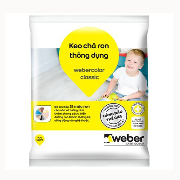 Keo chà ron Webercolor Classic màu trắng
