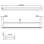 Giá treo khăn INAXKFS-945VW (KFS945VW) S Series, thanh đôi - Ảnh 3