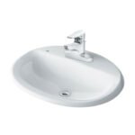 Chậu rửa mặt lavabo INAX L-2395VEC/ BW1 (L2395VEC) dương vành 3 lỗ