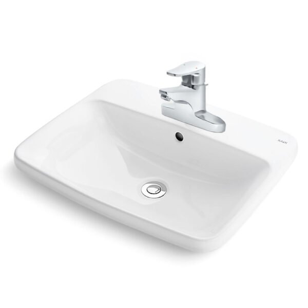 Chậu rửa mặt lavabo INAX L-2398VEC/ BW1 (L2398VEC) dương vành 3 lỗ