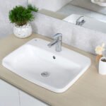Chậu rửa mặt lavabo INAX L-2398VEC/ BW1 (L2398VEC) dương vành 3 lỗ - Ảnh 3