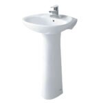 Chậu rửa mặt lavabo INAX L-284V/ L-284VD (L284V/ L284VD) treo tường kèm chân dài