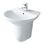 Chậu rửa mặt lavabo INAX L-284V/ L-284VC (L284V/ L284VC) kèm chân ngắn