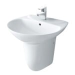 Chậu rửa mặt lavabo INAX L-285V/ L-288VC (L285V/ L288VC) treo tường kèm chân ngắn